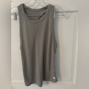 Vuori Charcoal Gray Ribbed Tank Top